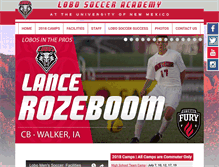 Tablet Screenshot of lobosocceracademy.com